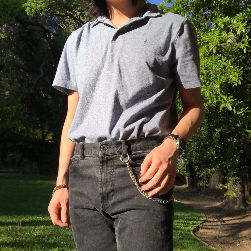 Crazy Soft Heather Navy Blue Volcom Polo Shirt